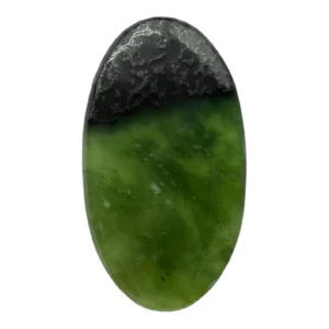 Flat Back Bi Color Natural Serpentinite Cabochon New Arrivals Serpentine Gemstone 30 Carat 41x23x3MM For Jewelry MG 1-20