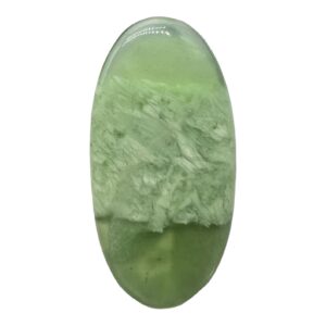 Bi Color AAA Serpentine Natural Cabochon Serpentinite Flat Back Gemstone 34 Carat 47x23x3MM For Pendant MG 1-20