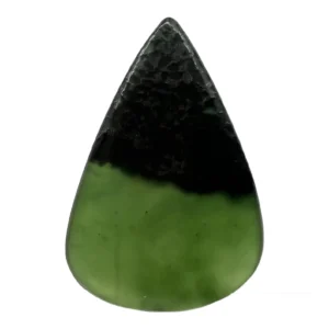 Serpentine Flat Back Gemstone Bi Color Serpentinite AAA Natural Cabochon 37 Carat 45x31x3MM For Pendant MG-21-40