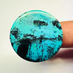 Amazing Shattuckite Azurite Cabochon 48 Ct – Flat Back 32x32x4mm Natural Blue Gemstone, Healing Crystal for Jewelry Making